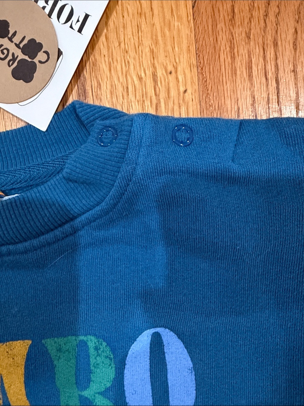 Bobo Choses Blue 'LIMBO' Multicolor Lettering Sweatshirt - Picture 3 of 9